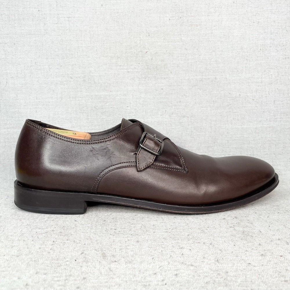 Allen Edmonds Mens 12D Umbria Single Monk Strap Brown‎ Leather Plain Toe Slip On